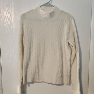 J. Crew Cream Cable Knit Turtleneck Sweater